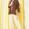 Elastic Waist Linen Balloon Pants Yellow - immagine 2