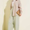 Elastic Waist Linen Balloon Pants - Image 3