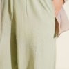 Elastic Waist Linen Balloon Pants - Image 4