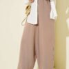 Elastic Waist Linen Balloon Pants Mink