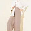 Elastic Waist Linen Balloon Pants Mink - immagine 3