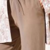 Belted Tencel Pants Mink - Image 4