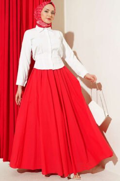 Alternatieve weergave van High-Waisted Short Shirt White