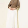 High-Waisted Short Shirt Brown - Image 2