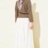 High-Waisted Short Shirt Brown - Image 3