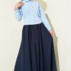 High-Waisted Short Shirt Blue - Image 2