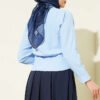High-Waisted Short Shirt Blue - Image 3