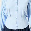 High-Waisted Short Shirt Blue - Image 4