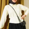 High-Waisted Short Shirt Yellow
