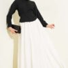 ⁦High-Waisted Short Shirt Black⁩ - الصورة ⁦2⁩