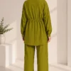 Belted Ankle Cuff Two-Piece Set - Image 3