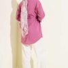 Belted Tunic with Hidden Buttons Modal Shirt – Image 3