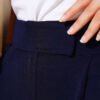 High-Waisted Wide-Leg Pants Navy Blue - Afbeelding 4