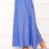 Elastic Waist Pocket Detail Skirt Baby Blue - Imagen 2