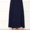 Elastic Waistband Pocket Detail Skirt Navy Blue – Bild 5