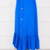 Elastic Waist Button Detail Modest Skirt – Image 2