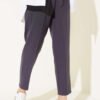 Elastic Waist Slim Fit Trousers Anthracite