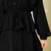 Navy Collar Skirt Set Black - immagine 4