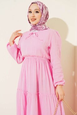 Alternative Ansicht von Waist Elastic Tiered Dress Fuchsia