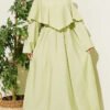 Belted Dress with Cape