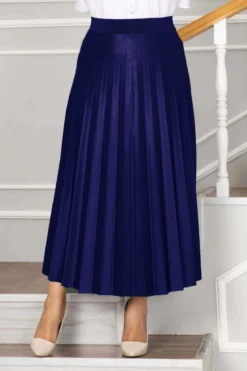 Alternative view of Elastic Waist Pleated Modest Skirt