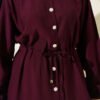Belted Tunic with Buttons Long Two-Piece Set – Image 4
