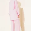 ⁦Ankle Tie Front Ribbed Two-Piece Set Pink⁩ - الصورة ⁦3⁩