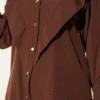 Ankle Tied V Neck Shirt Brown - Afbeelding 4