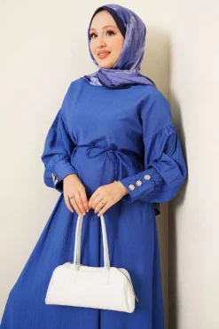 منظر بديل لـ Ankle Button Blouse and Skirt Set