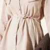 Ankle Tie Sailor Collar Shirt Beige - immagine 4