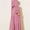 ⁦Ankle Elastic Tiered Chiffon Dress⁩ - الصورة ⁦3⁩