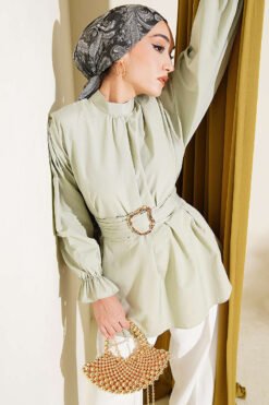 Ankle Elastic Waist Poplin Tunic Mint