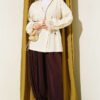 Ankle Fringed Linen Kimono Cream - immagine 2