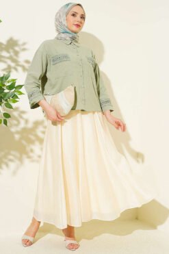 Alternatieve weergave van Short Shirt with Ankle and Pocket Lace
