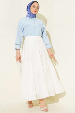 Alternatieve weergave van Short Shirt with Ankle and Pocket Lace Blue