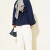Crew Neck Drawstring Tunic Navy Blue – Bild 3