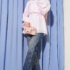⁦Crew Neck Drawstring Tunic Pink⁩ - الصورة ⁦2⁩