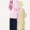 Crew Neck Side Tie Tunic Pink - Image 3