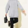 Turtleneck Balloon Sleeve Tunic Grey - immagine 2