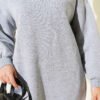 Turtleneck Balloon Sleeve Tunic Grey - immagine 4