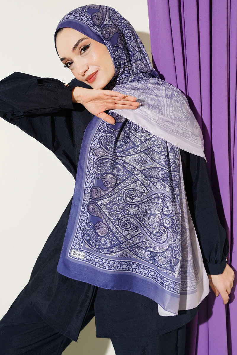 Bohemian Inspired Shawl Purple - Image 2