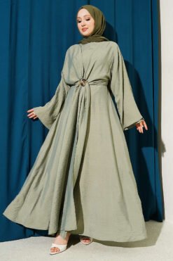 Bolero Detailed Dress with Gold Accessories Gold