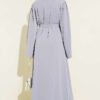 Beaded Embroidered Belted Abaya Grey en gros abaya view 3 - Hicabistan usine Turquie