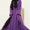 Beaded Embroidered Belted Abaya