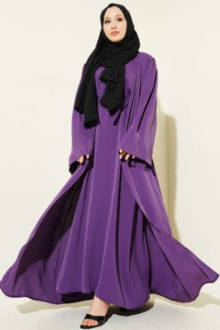 Beaded Embroidered Belted Abaya