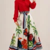 Botanical Print Skirt Ecru - Afbeelding 2