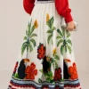 Botanical Print Skirt Ecru - Afbeelding 4