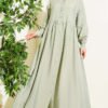 Button-Up Shirt Collar Dress Mint