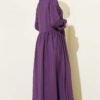 Button-Up Shirt Collar Dress Purple - immagine 3
