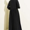 Button-Up Shirt Collar Dress Black – Bild 3